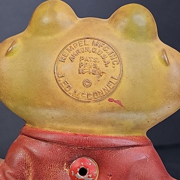 Vintage 1948 REMPEL “Froggy The gremlin” Rubber Squeaky Toy 5’’ USA Rare - Picture 4 of 10